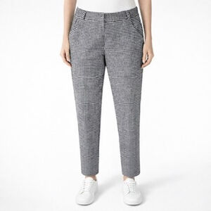 Peter Millar Black Surge Gingham Print Performance Ankle Golf Pants Size 4